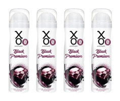 Xo Black Premium Pudrasız Ter Önleyici Sprey Kadın Deodorant 4x150 ml