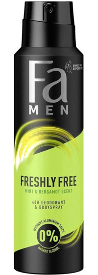 Fa Freshly Free Pudrasız Sprey Erkek Deodorant 150 ml