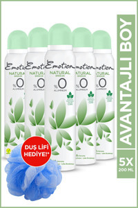 Emotion Natural Breeze Pudrasız Ter Önleyici Organik Sprey Kadın Deodorant 5x200 ml