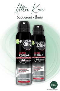 Garnier 96 Saat Ultra Kuru Pudrasız Ter Önleyici Antiperspirant Sprey Erkek Deodorant 2x150 ml