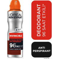 L'Oreal Paris Expert Invincible Pudralı Ter Önleyici Antiperspirant Sprey Erkek Deodorant 150 ml