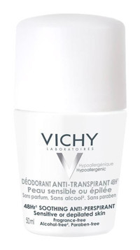Vichy Hypoallergenic Peau Sensible Pudrasız Ter Önleyici Antiperspirant Roll-On Kadın Deodorant 50 ml