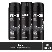 Axe Black Pudrasız Ter Önleyici Antiperspirant Sprey Erkek Deodorant 3x150 ml