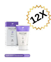 Deotak Soft Pudrasız Ter Önleyici Krem Unisex Deodorant 12x35 ml