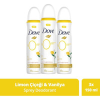Dove Pudrasız Ter Önleyici Sprey Kadın Deodorant 3x150 ml