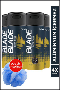 Blade Deep Chill Pudrasız Ter Önleyici Antiperspirant Sprey Erkek Deodorant 4x150 ml