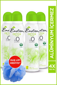 Emotion Detox Fresh Pudrasız Ter Önleyici Sprey Kadın Deodorant 4x150 ml