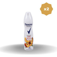 Rexona Şeftali & Limon Pudrasız Ter Önleyici Antiperspirant Sprey Kadın Deodorant 2x150 ml