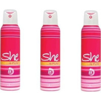 She Is Fun Pudralı Ter Önleyici Antiperspirant Sprey Kadın Deodorant 3x150 ml