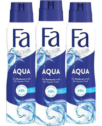 Fa Aqua Pudrasız Ter Önleyici Sprey Kadın Deodorant 3x150 ml