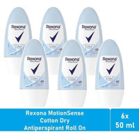 Rexona Cotton Dry Pudrasız Ter Önleyici Antiperspirant Roll-On Kadın Deodorant 6x50 ml