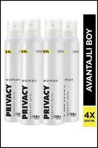 Privacy Pudrasız Ter Önleyici Sprey Kadın Deodorant 4x200 ml