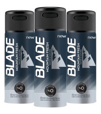 Blade Mountain Fresh Pudrasız Ter Önleyici Antiperspirant Sprey Erkek Deodorant 3x150 ml