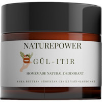 Naturepower Gül Ve Itır Kokulu Pudrasız Organik Krem Kadın Deodorant 50 ml