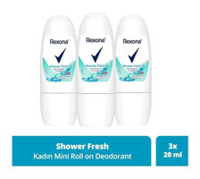 Rexona Shower Fresh Pudralı Ter Önleyici Antiperspirant Roll-On Kadın Deodorant 3x20 ml