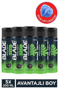 Blade Green Dream Pudrasız Ter Önleyici Antiperspirant Sprey Erkek Deodorant 5x200 ml