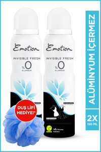 Emotion Black & White Invisible Fresh Black & White Pudrasız Ter Önleyici Sprey Kadın Deodorant 2x150 ml