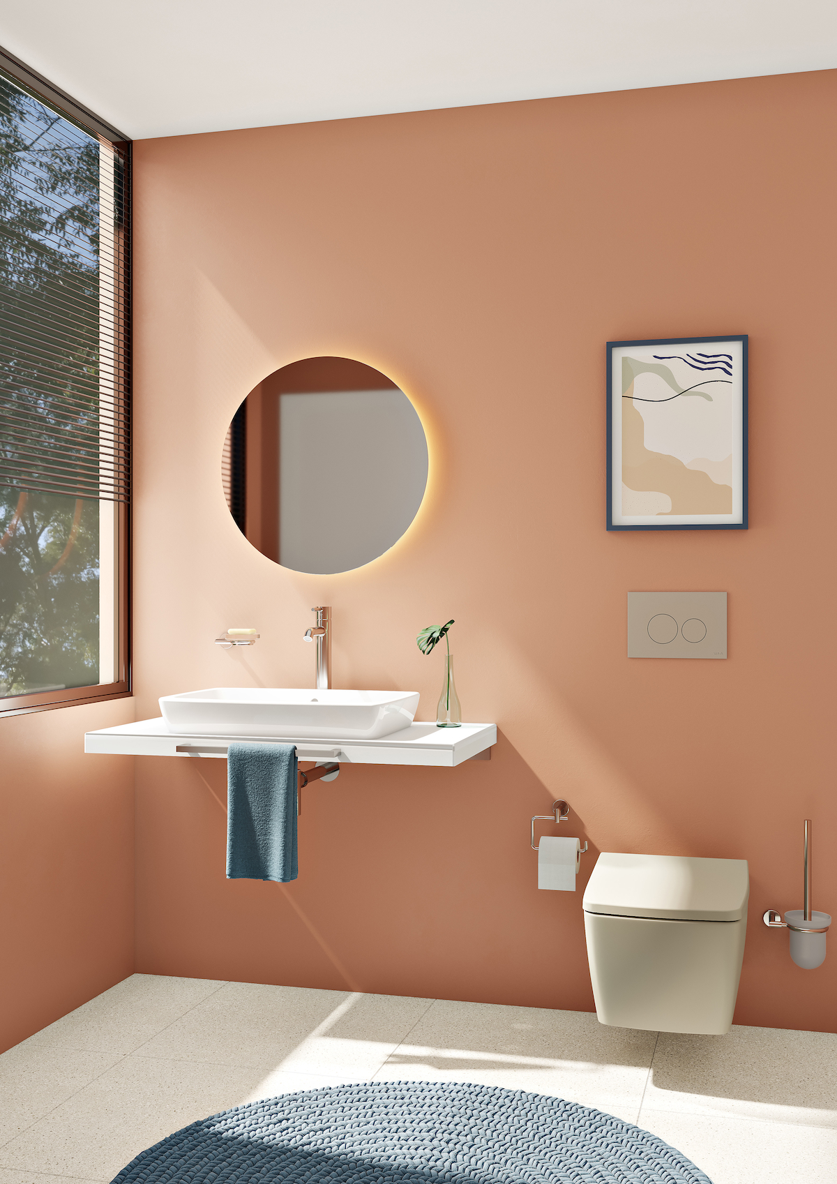 Vitra Metropole 132-420R009 Geçmeli Yavaş Kapanan Mat Bej Kare Klozet Kapağı