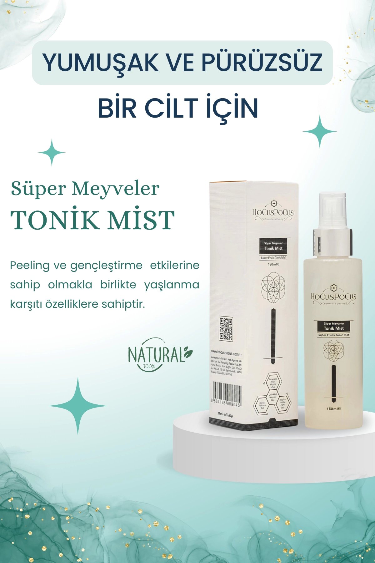 Hocus Pocus Tüm Ciltler İçin AHA/BHA Gözenek Sıkılaştırıcı Tonik 150 ml