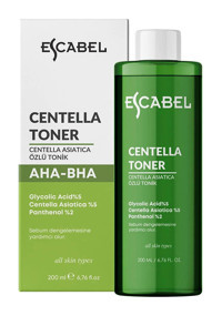 Escabel Tüm Ciltler İçin AHA/BHA Yeşil Çay Gözenek Sıkılaştırıcı Yüz Temizleyici Tonik 200 ml