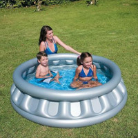 Bestway 51080 2 Boğum Yuvarlak 41x157 cm Şişme Havuz Metalik