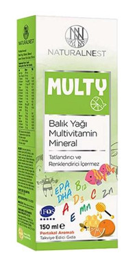 Naturalnest Multy Portakal Aromalı Omega 3 Balık Yağı Şurup 150 ml
