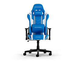 DXRacer Prince Suni Deri Oyuncu Koltuğu Beyaz-Mavi