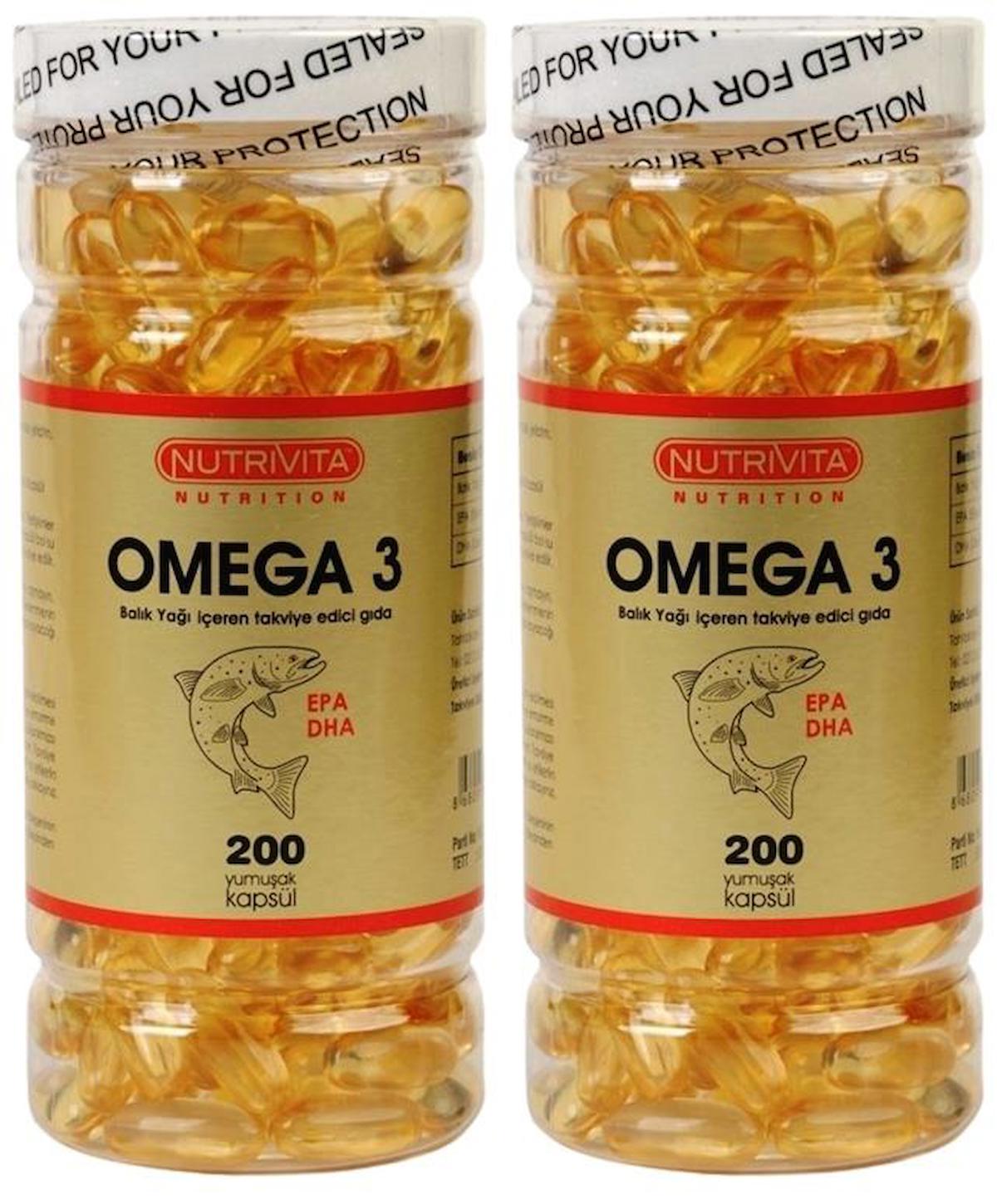 Nutrivita Nutrition Omega 3 Kapsül 1000 mg 400 Adet