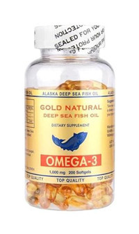 Gold Natural Deep Sea Fish Oil Omega 3 Kapsül 1000 mg 200 Adet