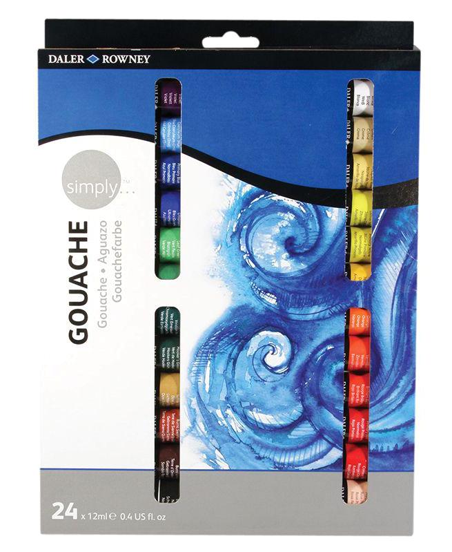 Daler Rowney Tüp Çok Renkli 24x12 ml Guaj Boya Seti