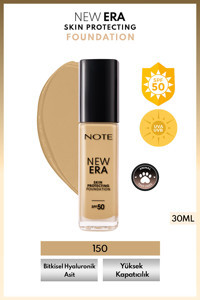 Note New Era Skin Protecting 150 Güneş Koruyuculu Vegan Likit Şişe Fondöten 30 ml