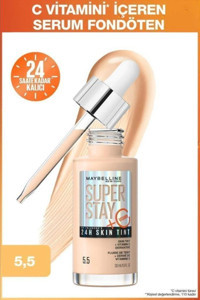 Maybelline New York Super Stay 05.5 Glow Su Bazlı Güneş Koruyuculu Vegan Serum Şişe Fondöten 30 ml