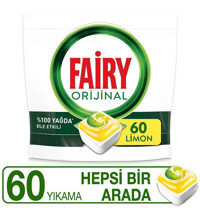 Fairy Hepsi Bir Arada Limon Tablet Bulaşık Makinesi Deterjanı 60 Adet
