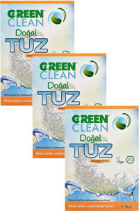 U Green Clean Doğal Tuz Toz Bulaşık Makinesi Deterjanı 3x1.5 kg