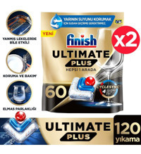 Finish Ultimate Plus Hepsi Bir Arada Tablet Bulaşık Makinesi Deterjanı 2x60 Adet
