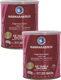 Marmarabirlik Az Tuzlu Az Tuzlu Salamura Siyah Zeytin Teneke 800 gr