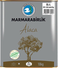 Marmarabirlik Alaca Tuzlu Salamura Yağlı Siyah Zeytin Teneke 10 kg