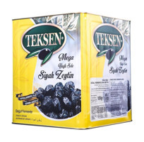 Teksen Mega Tuzlu Sele Yağlı Siyah Zeytin Teneke 10 kg