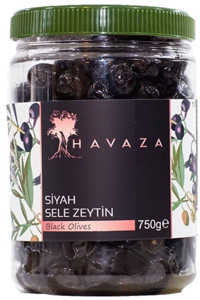 Havaza Tuzlu Sele Siyah Zeytin Pet Kavanoz 750 gr