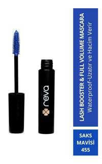 Reva Lash Booster & Full Volume 455 Lifting Etkili Suya Dayanıklı Saks Mavisi Maskara