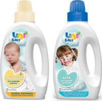 Uni Baby Yenidoğan Sıvı Çamaşır Sabunu 1.5 lt + Uni Baby Aktif Sıvı Çamaşır Deterjanı 1.5 lt