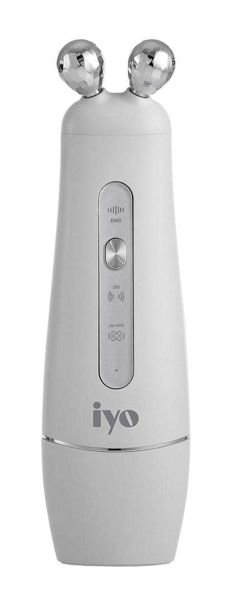 İyo Trio RF Tüm Ciltler İçin 2 Başlıklı Şarjlı Titreşimli Yüz Temizleme Cihazı Gri
