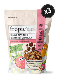 Fropie Kids Glutensiz Çilek-Yer Fıstığı Granola 3x240 gr