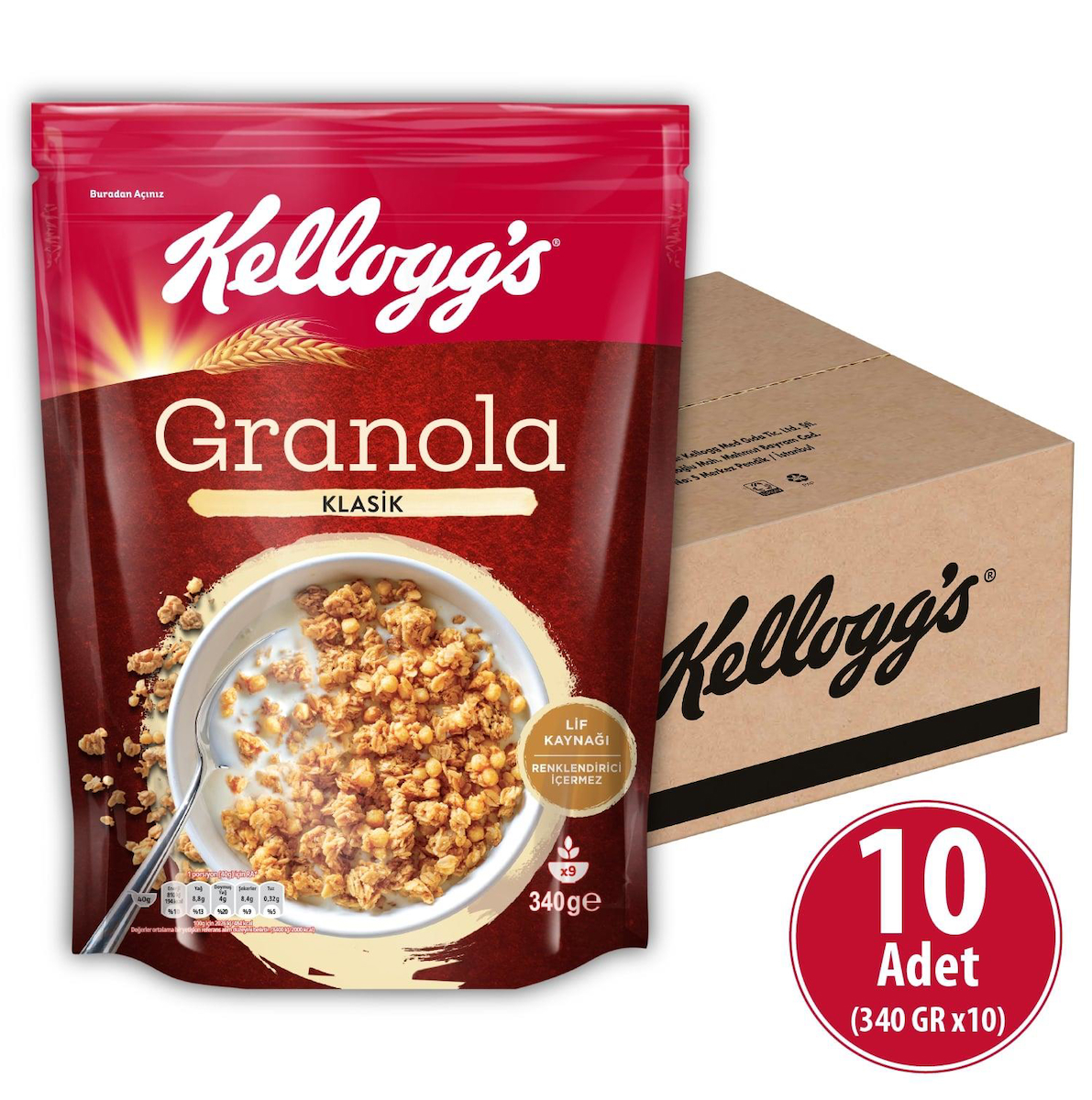 Kellogg's Klasik Klasik Granola 10x340 gr