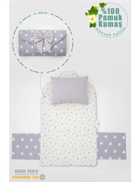 Mordesign Yıldız Serisi Silinebilir Yıkanabilir 45x75 cm Tekli Alt Açma Minderi