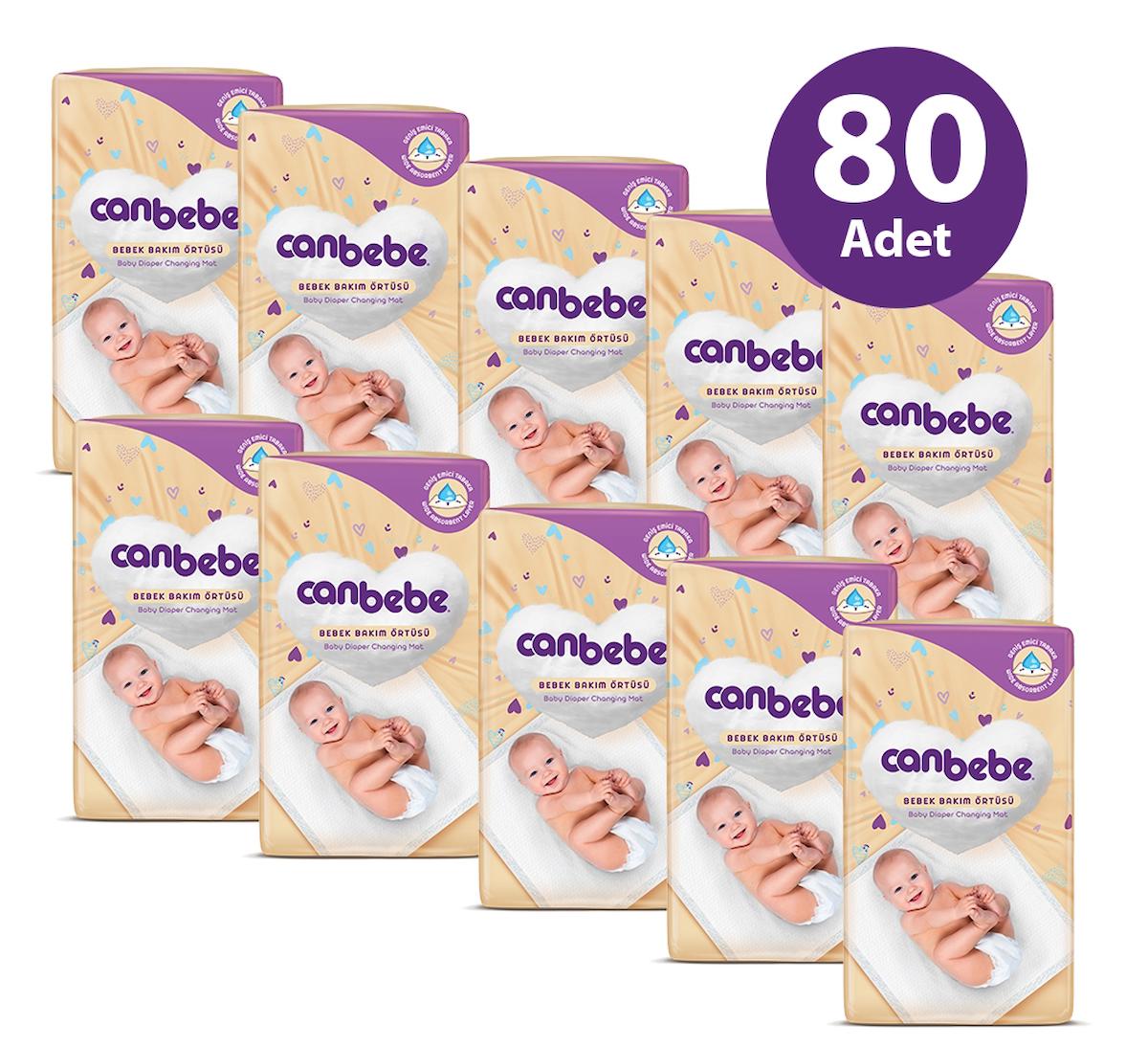 Canbebe Alezli Tek Kullanımlık 60x60 cm 80'li Alt Açma Örtüsü