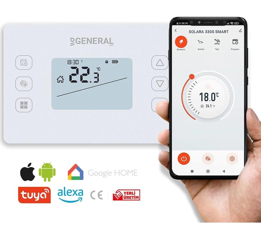 General Solara 330s 60 Derece 0.1 Derece Hassasiyet Akıllı Kablosuz Dijital Termostat