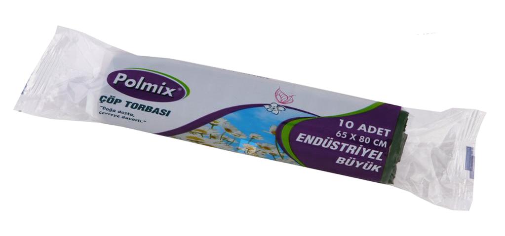 Omnipazar Büyük Boy 65x80 cm Çöp Poşeti 10x12 Adet Siyah