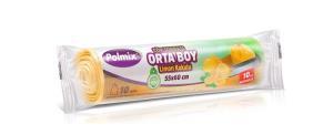Omnipazar Limon Kokulu Şeffaf Büzgülü Orta Boy 55x60 cm Çöp Poşeti 10x12 Adet Sarı