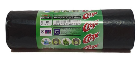 Crax Hantal Boy Çöp Poşeti 12 Adet Siyah